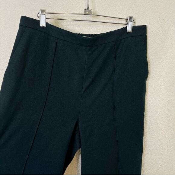 Vince Italian Flannel Mid Rise Easy Pull On Pant Green Sea Onyx Womens Size L - Picture 5 of 8